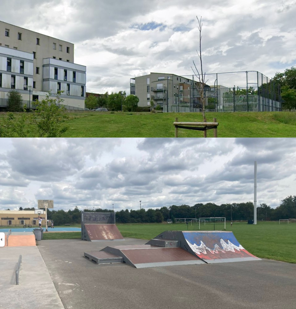 Echanges avec les habitant.es au niveau du complexe sportif et du city park