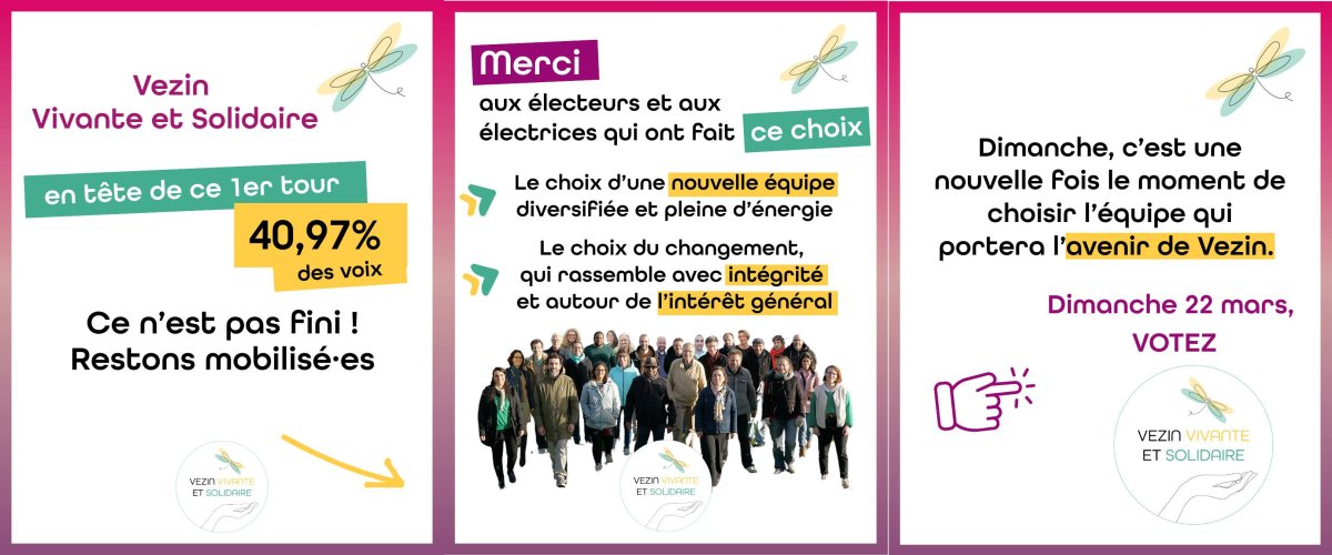  Fin de la trêve électorale… 2ème et dernier scrutin décisif dans le conseil municipal dimanche prochain ! 
