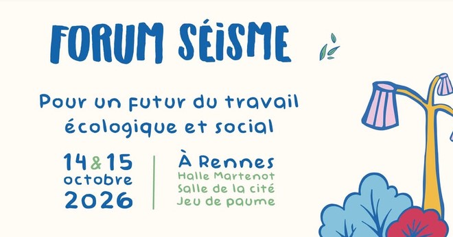 Forum Séisme le 14 & 15 octobre 2026 à Rennes