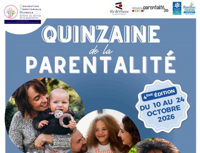 4ème édition de la Quinzaine de la parentalité du 10 au 24 octobre 2026