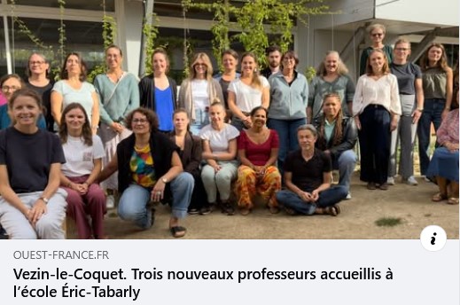 Trois nouveaux professeurs accueillis à l'école publique Eric-tabarly 